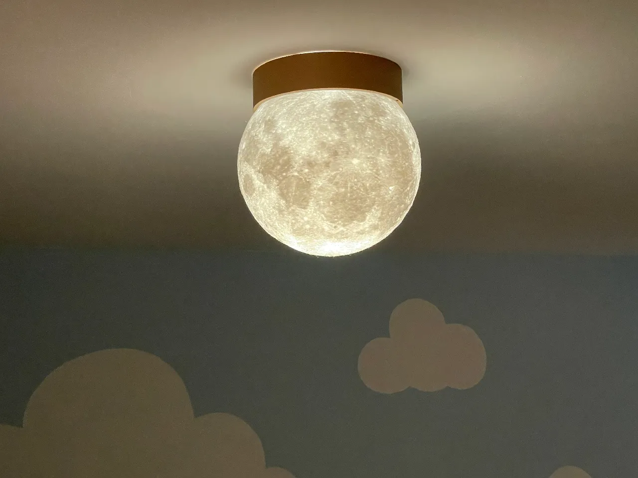 Lampička Měsíc 3D - Stropní